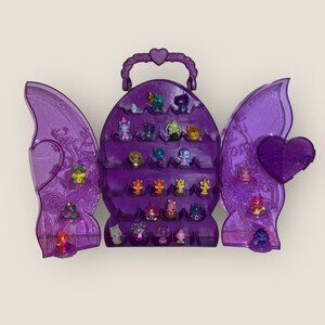 Hatchimals Colleggtibles Purple Glitter Display Case With Mini Figures